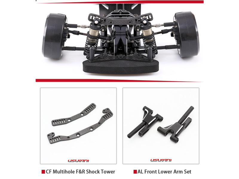 Usukani US88450 - NGE-PRO 2WD 1/10 Chassis Kit