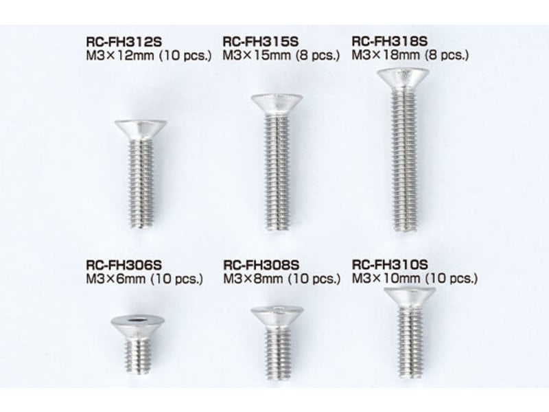 ReveD Stainless Steel Flat Head Screw M3 x 15mm (10pcs)