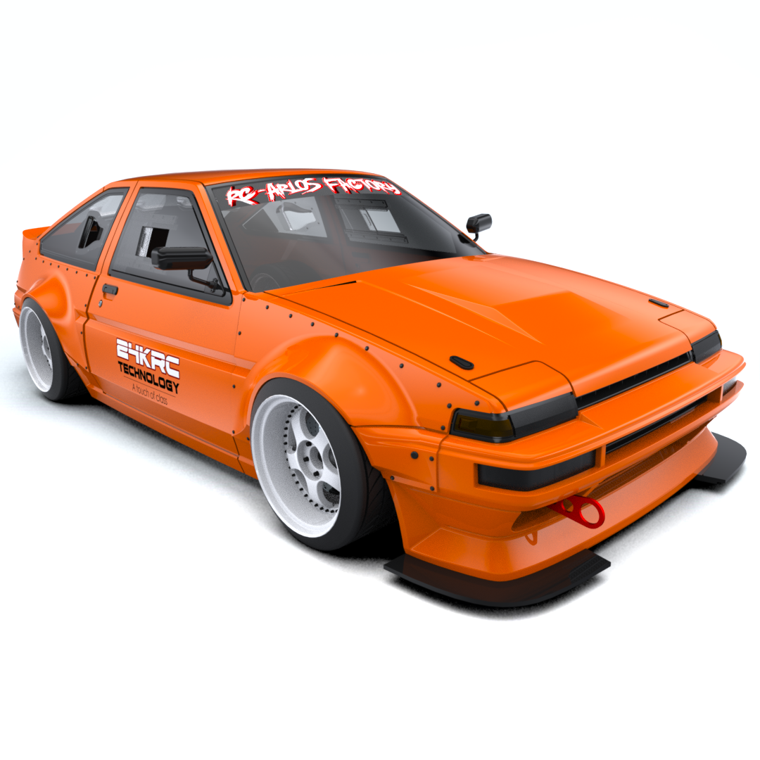 Rc Arlos - AF-DW86WK - D-Works Wide Body Kit for Toyota AE86 Trueno ...