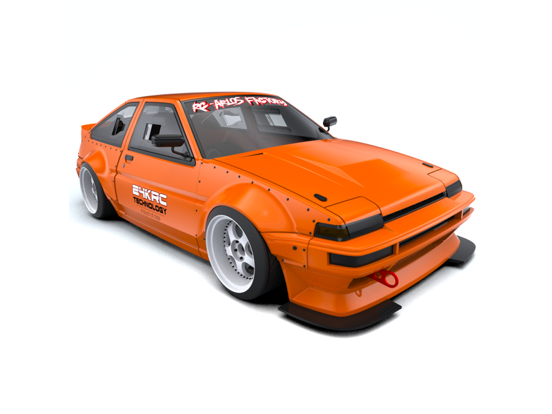 Rc Arlos 24K1402 - D-Works Wide Body Kit for Toyota AE86 Trueno