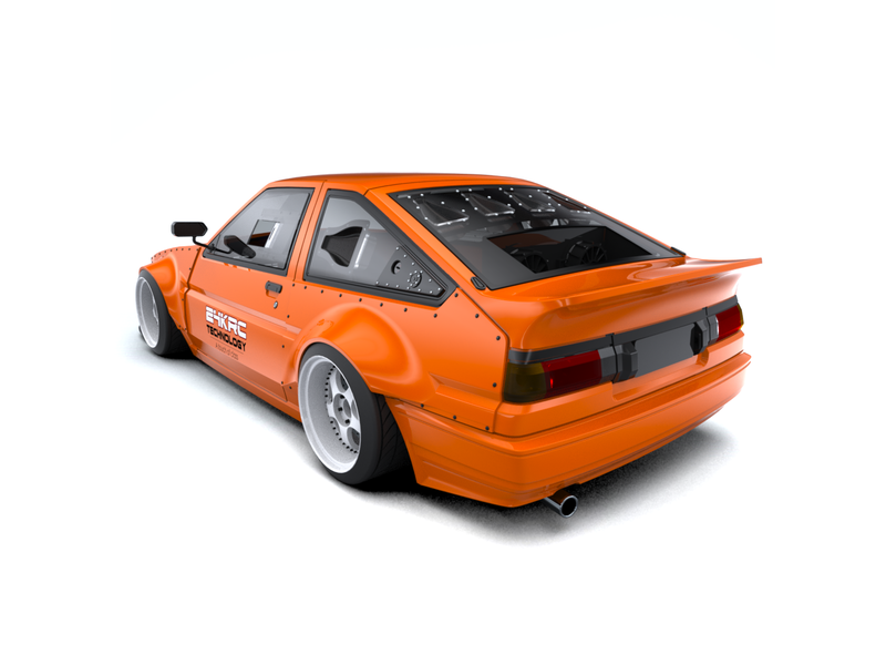 Rc Arlos 24K1402 - D-Works Wide Body Kit for Toyota AE86 Trueno