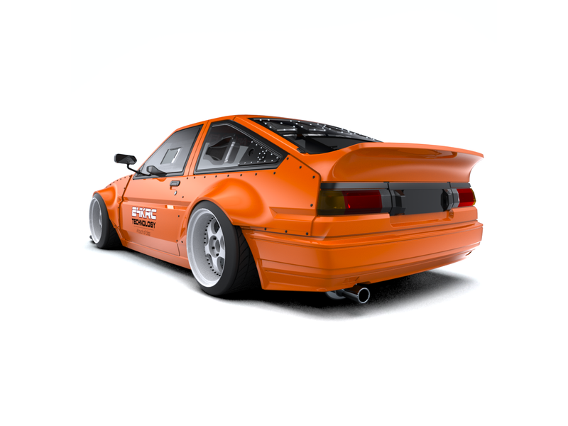 Rc Arlos 24K1402 - D-Works Wide Body Kit for Toyota AE86 Trueno