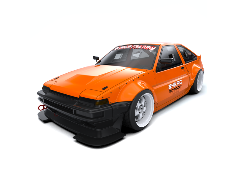 Rc Arlos 24K1402 - D-Works Wide Body Kit for Toyota AE86 Trueno