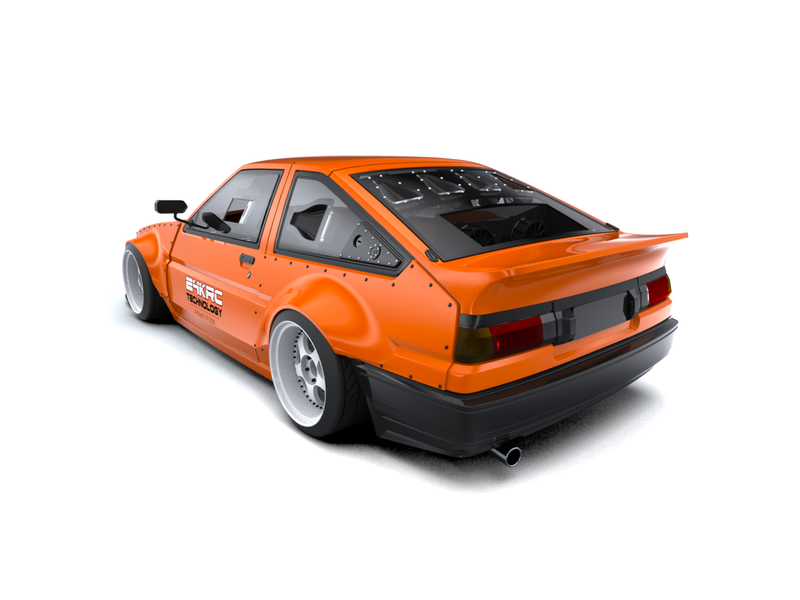 Rc Arlos 24K1402 - D-Works Wide Body Kit for Toyota AE86 Trueno