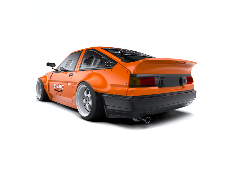 Rc Arlos 24K1402 - D-Works Wide Body Kit for Toyota AE86 Trueno