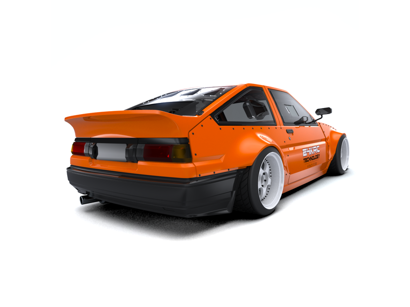 Rc Arlos 24K1402 - D-Works Wide Body Kit for Toyota AE86 Trueno