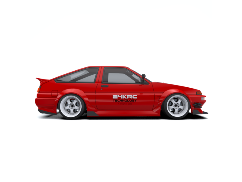 Rc Arlos 24K1401 - J-Run Wide Body Kit for Toyota AE86 Trueno