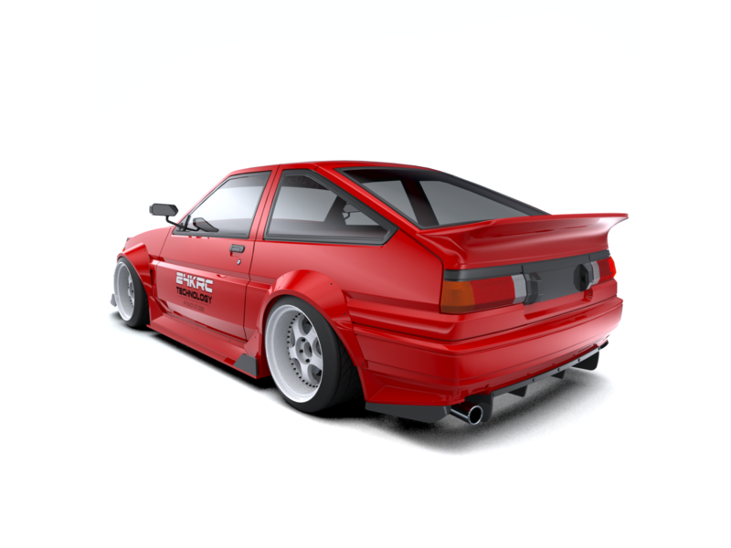 Rc Arlos 24K1401 - J-Run Wide Body Kit for Toyota AE86 Trueno