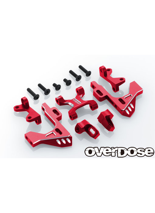 Overdose Alum. Front Bulkhead Type-3 for GALM series / Red