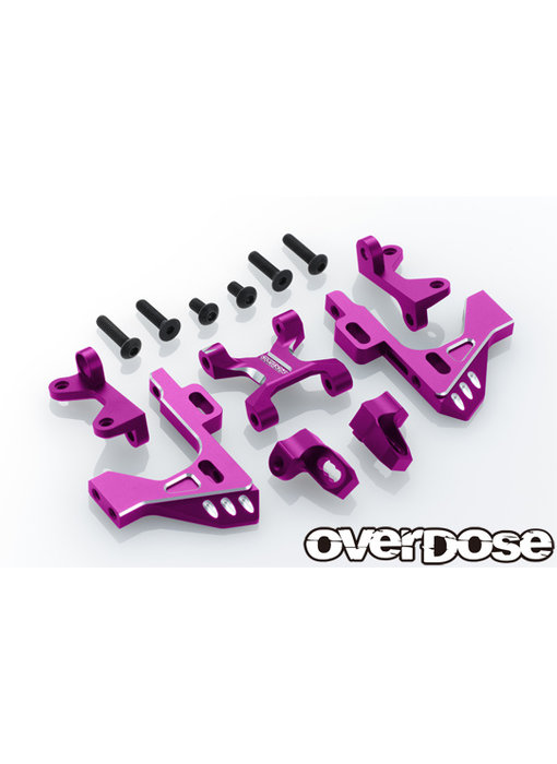 Overdose Alum. Front Bulkhead Type-3 for GALM series / Purple