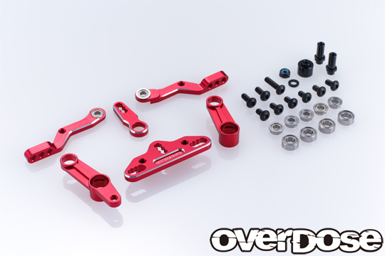 Overdose Triple Link Steering Wiper Set - Red Overdose Triple Link Steering Wiper Set - Red