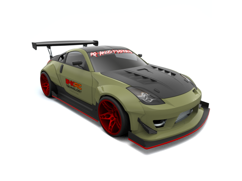 Rc Arlos - 24K1100 - Nissan 350Z Brian Mc. Clear Body - Drifted