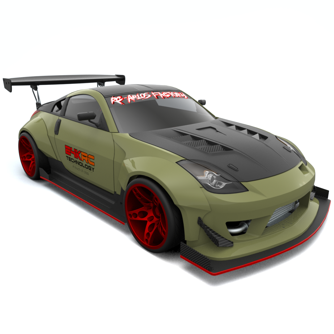 Body Shell for Nissan 350Z Rc Car red