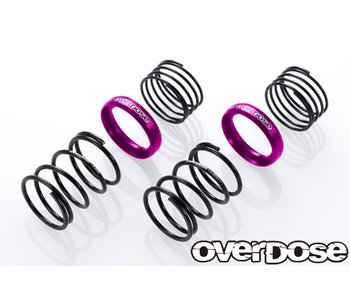 Overdose High Performance Twin Spring 1.2-2050 φ1.2, 5 coil, 20mm with Helper Spring / Purple (2)