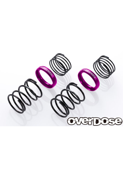 Overdose High Performance Twin Spring 1.2-2050 φ1.2, 5 coil, 20mm with Helper Spring / Purple (2)