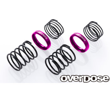 Overdose High Performance Twin Spring 1.2-2060 φ1.2, 6 coil, 20mm with Helper Spring / Purple (2)