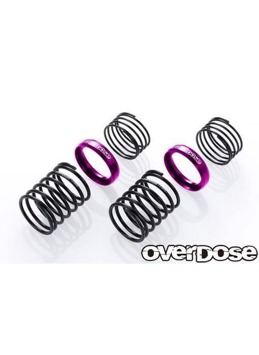 Overdose High Performance Twin Spring 1.2-2070 φ1.2, 7 coil, 20mm with Helper Spring / Purple (2)