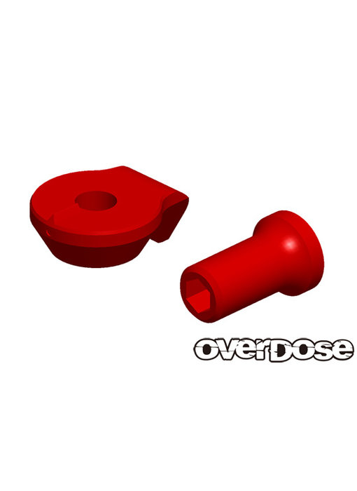 Overdose Adjuster Nut & Knuckle Stopper for OD2438 / Red