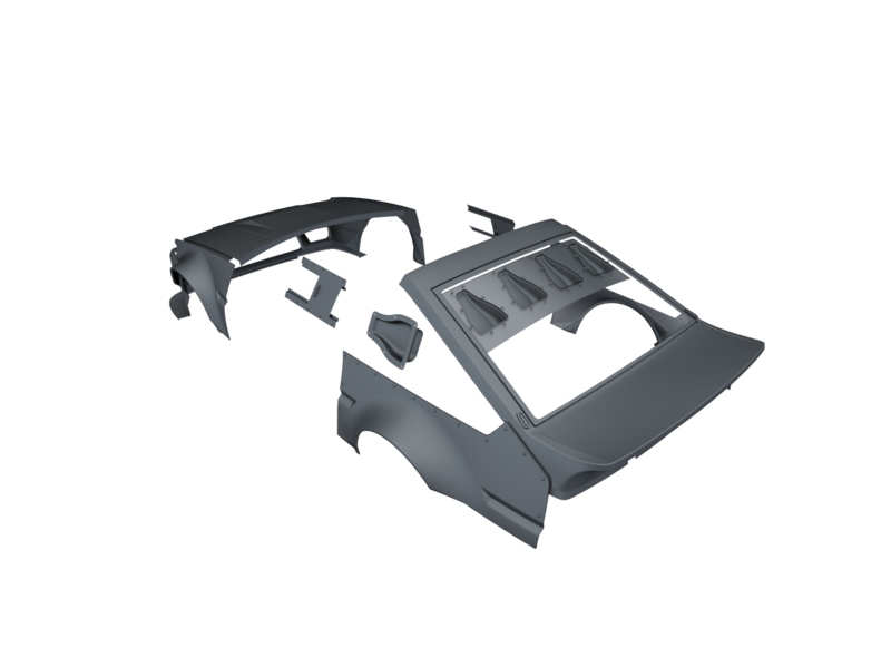 Rc Arlos - AF-DW86WK - D-Works Wide Body Kit for Toyota AE86 Trueno ...