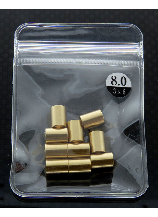 WRAP-UP Next Brass Spacer φ3mm x φ6mm x 8.0mm (10pcs)