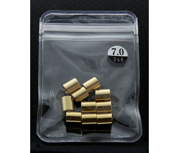 WRAP-UP Next Brass Spacer φ3mm x φ6mm x 7.0mm (10pcs)