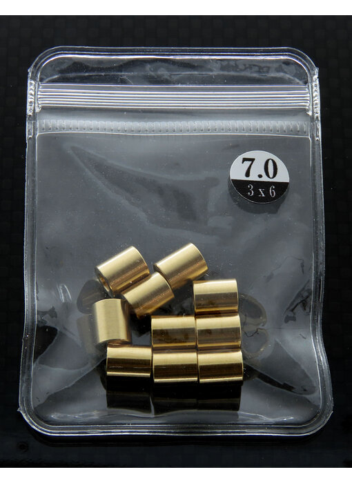 WRAP-UP Next Brass Spacer φ3mm x φ6mm x 7.0mm (10pcs)