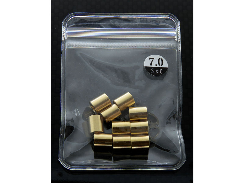 WRAP-UP Next 0040-13 - Brass Spacer φ3mm x φ6mm x 7.0mm (10pcs)