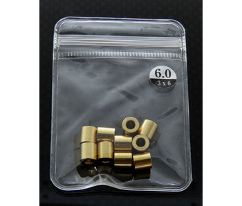 WRAP-UP Next Brass Spacer φ3mm x φ6mm x 6.0mm (10pcs)