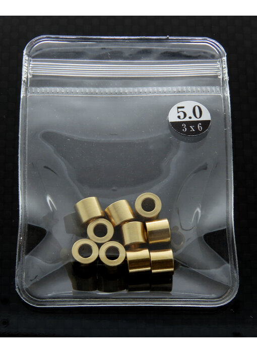 WRAP-UP Next Brass Spacer φ3mm x φ6mm x 5.0mm (10pcs)