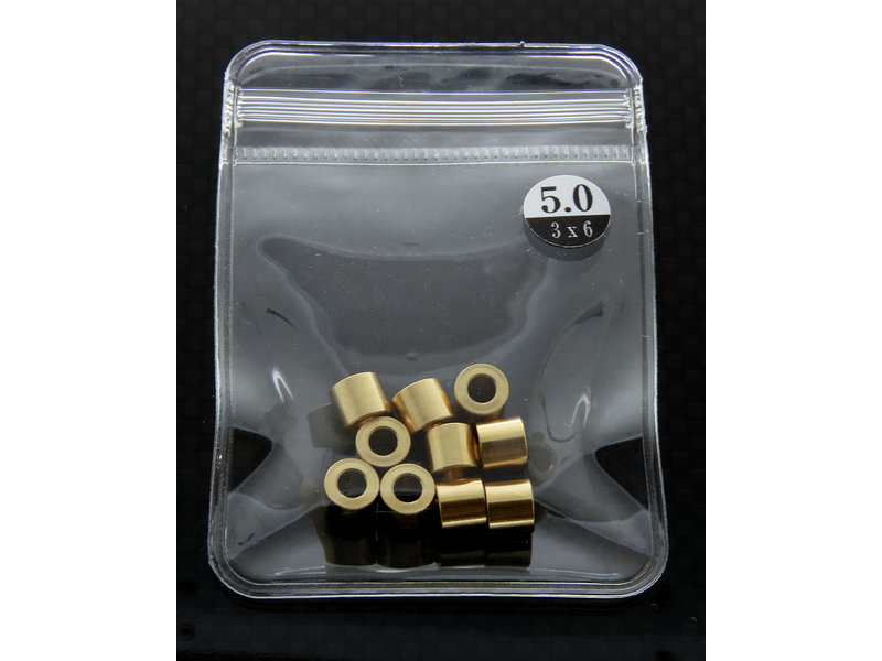 WRAP-UP Next 0040-11 - Brass Spacer φ3mm x φ6mm x 5.0mm (10pcs)