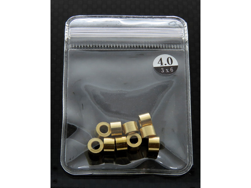 WRAP-UP Next 0040-10 - Brass Spacer φ3mm x φ6mm x 4.0mm (10pcs)