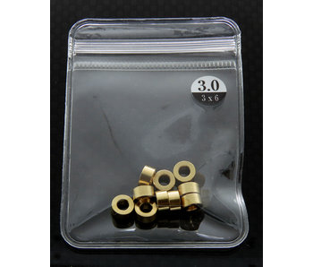 WRAP-UP Next Brass Spacer φ3mm x φ6mm x 3.0mm (10pcs)