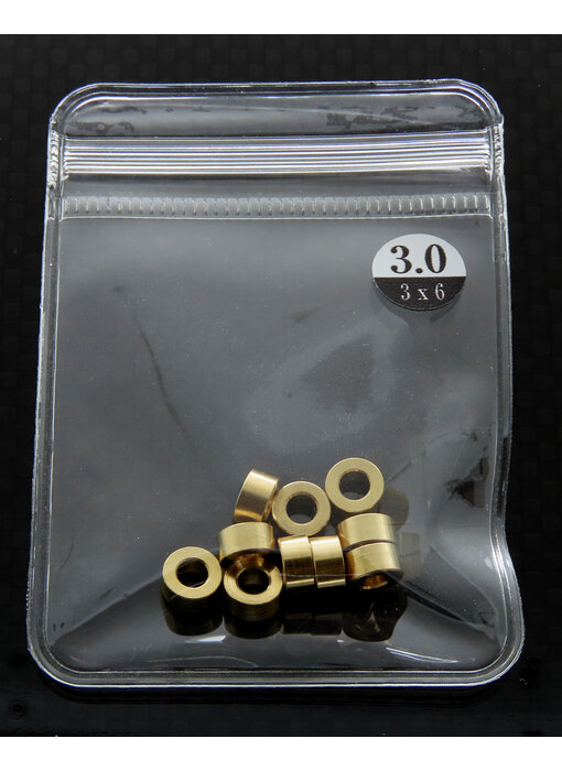 WRAP-UP Next Brass Spacer φ3mm x φ6mm x 3.0mm (10pcs)