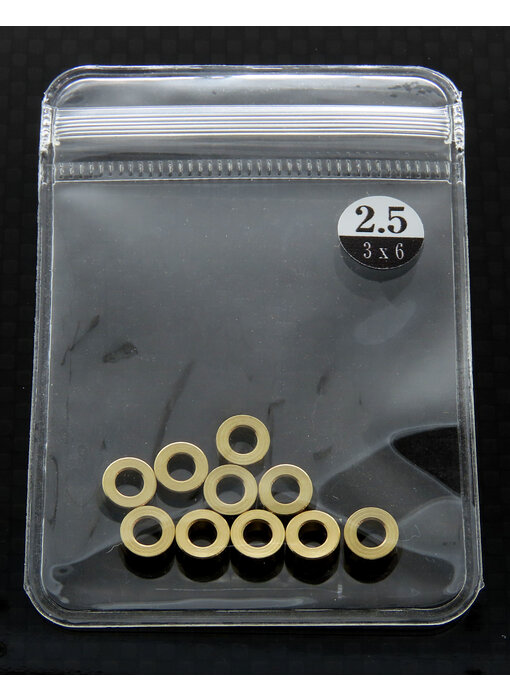 WRAP-UP Next Brass Spacer φ3mm x φ6mm x 2.5mm (10pcs)