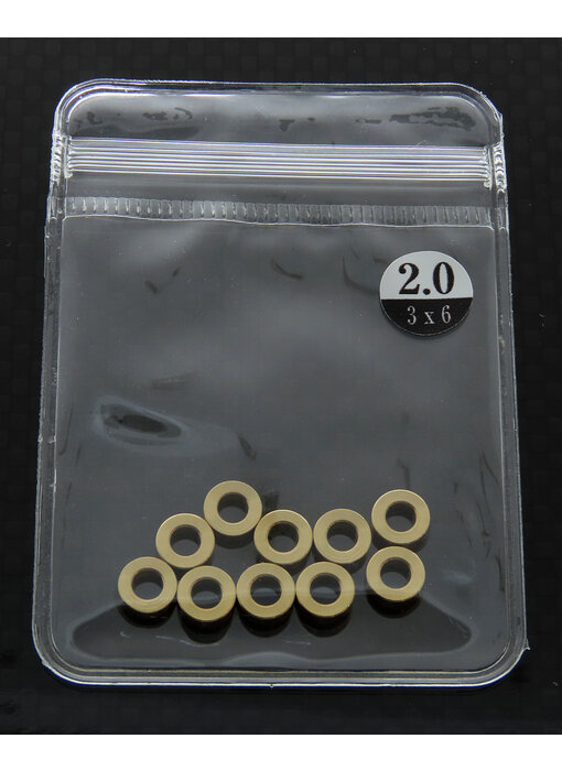 WRAP-UP Next Brass Spacer φ3mm x φ6mm x 2.0mm (10pcs)