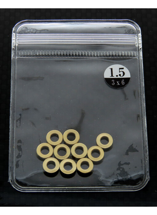 WRAP-UP Next Brass Spacer φ3mm x φ6mm x 1.5mm (10pcs)