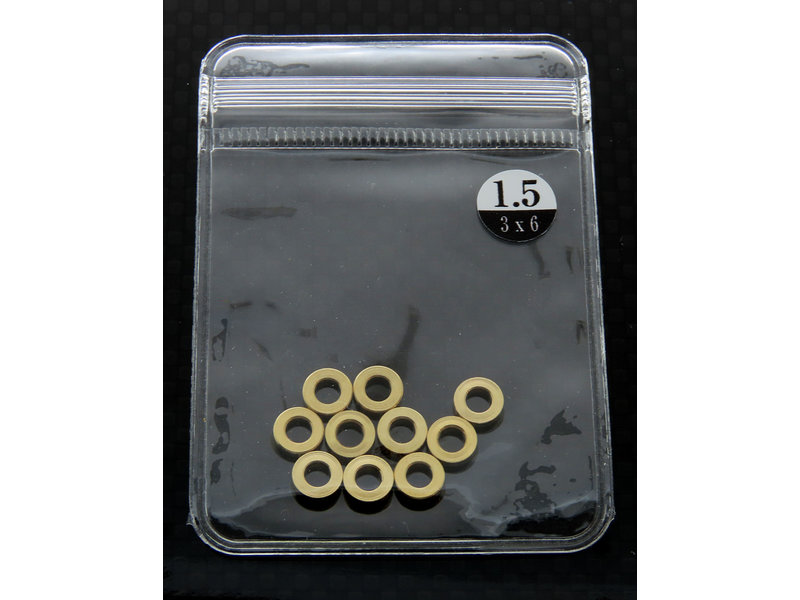 WRAP-UP Next 0040-06 - Brass Spacer φ3mm x φ6mm x 1.5mm (10pcs)