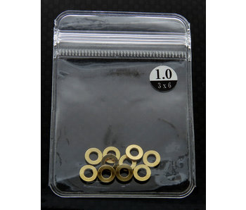 WRAP-UP Next Brass Spacer φ3mm x φ6mm x 1.0mm (10pcs)