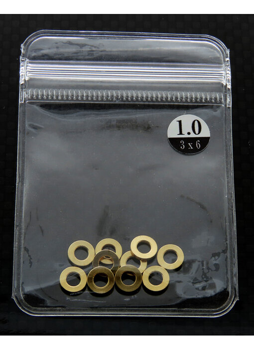 WRAP-UP Next Brass Spacer φ3mm x φ6mm x 1.0mm (10pcs)