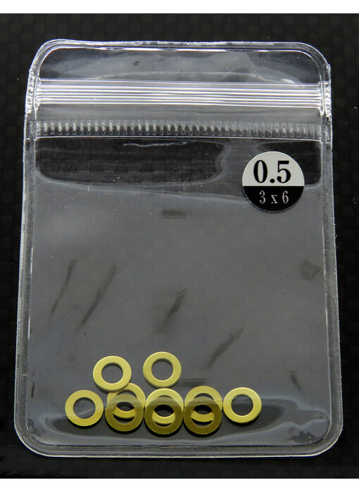 WRAP-UP Next Brass Spacer φ3mm x φ6mm x 0.5mm (10pcs)