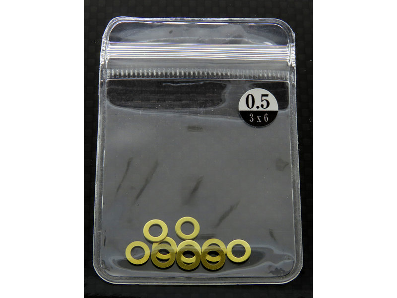 WRAP-UP Next 0040-04 - Brass Spacer φ3mm x φ6mm x 0.5mm (10pcs)