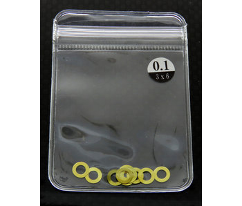 WRAP-UP Next Brass Shim Washer φ3mm x φ6mm x 0.1mm (10pcs)