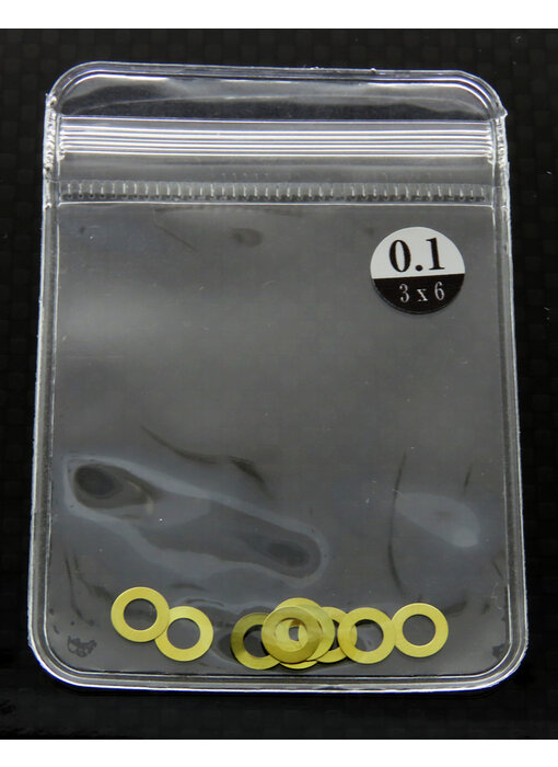 WRAP-UP Next Brass Shim Washer φ3mm x φ6mm x 0.1mm (10pcs)