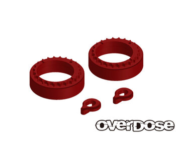 Overdose Alum. Bearing Adaptor & Bearing Stopper Set for GALM series / Red