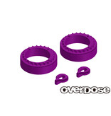 Overdose Aluminum Bearing Adaptor & Bearing Stopper Set for GALM series / Color: Purple