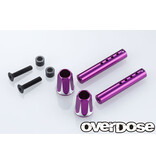 Overdose Adjustable Aluminum Front Body Post / Color: Purple