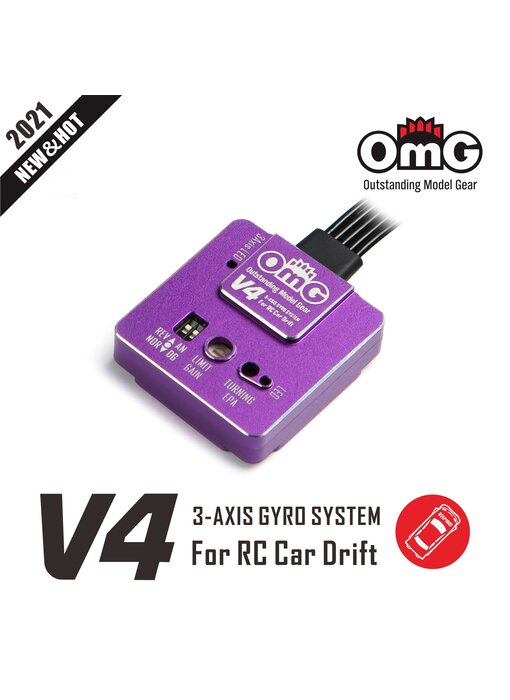 RC OMG Gyro V4 for Drift Car / Purple