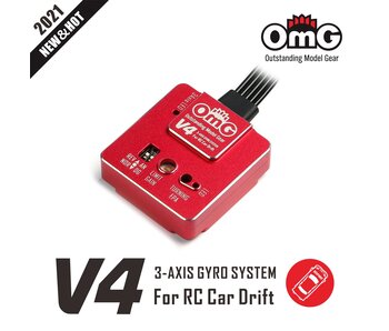 RC OMG Gyro V4 for Drift Car / Red