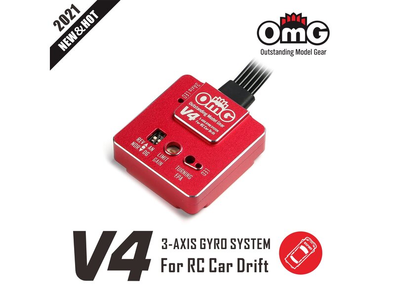 RC OMG Gyro V4 for Drift Car / Color: Red