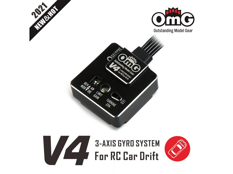 RC OMG Gyro V4 for Drift Car / Color: Black